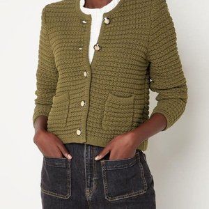 ba&sh Olive Green Textured Blazer